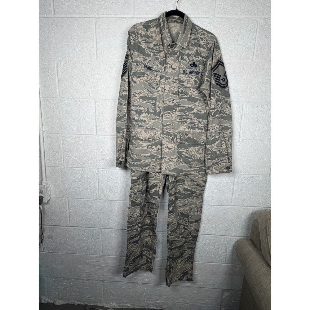 US Air Force ABU Tiger Stripe Uniform Jacket Pants 32x32 PARKS Military